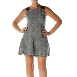 Sanctuary Black White Mottled Work Dress